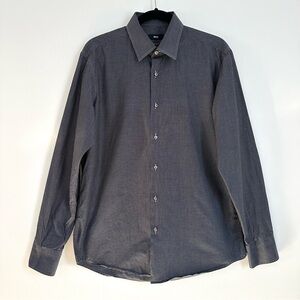 HUGO BOSS Navy Checked Enzo Shirt